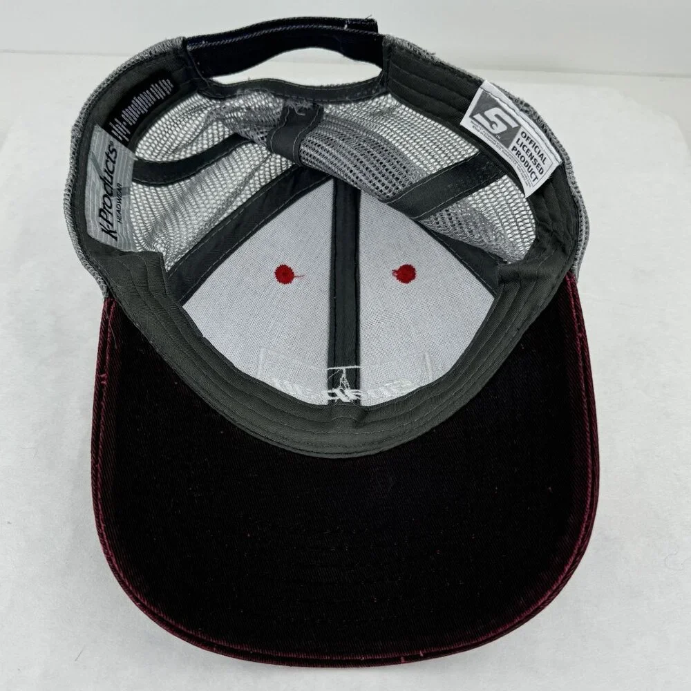 Snap-On Trucker Hat Patch Logo Mesh Gray Red Adjustable Hook Loop Cap OSFA - Picture 6 of 10